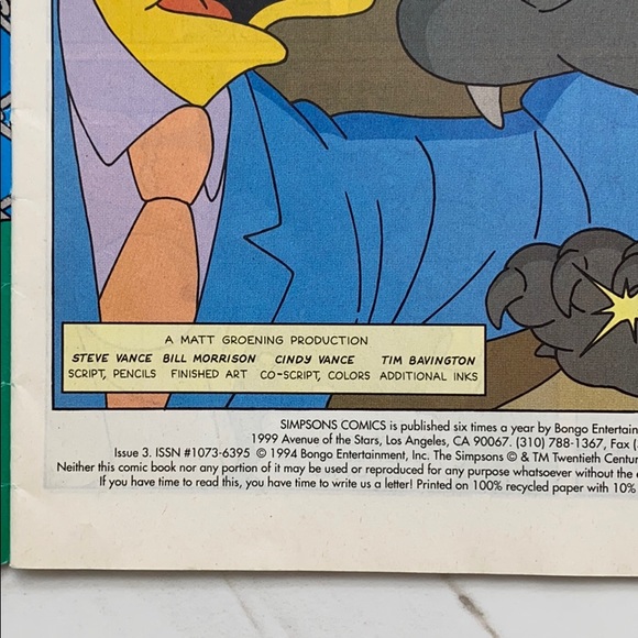 Bongo Comics ‘Simpsons Comics’, Issue 3, 1994 - Picture 2 of 3